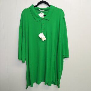 BIG MENS FEATHERLITE GREEN POLO STYLE SHIRT - NWT